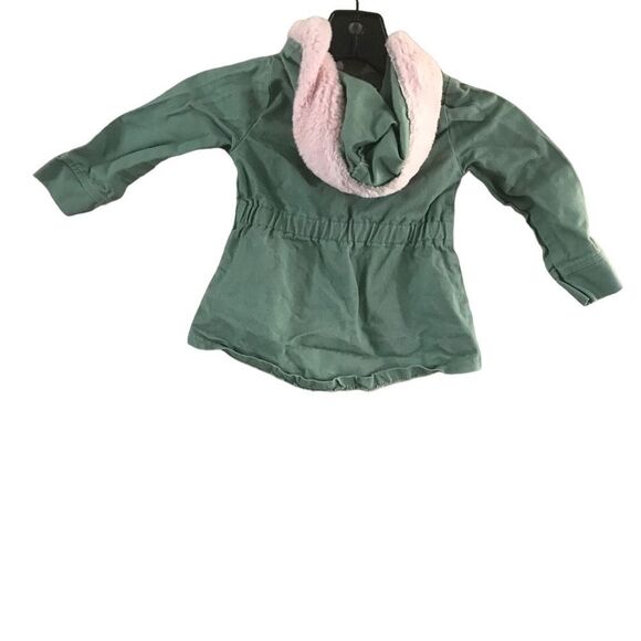 Little lass Green and pink  utility jacket Size 2T - Picture 3 of 7